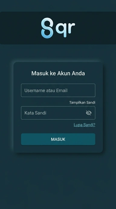Tampilan halaman login 8qr
