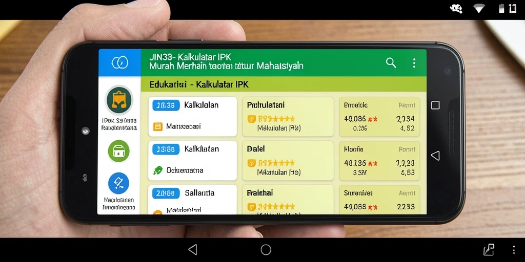 Tampilan antarmuka JIN33 yang intuitif untuk Kalkulator IPK.