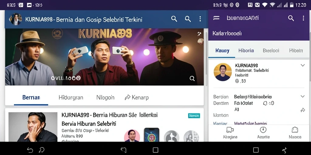 Antarmuka intuitif dengan berita selebriti terbaru.
